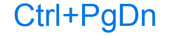Ctrl+PgDn or Ctrl+page down keyboard shortcut