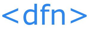 HTML dfn tag