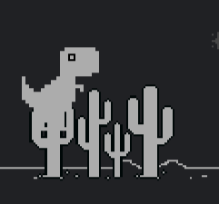 Google Chrome Dinosaur browser game.