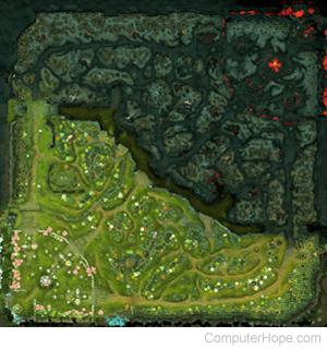 showing gameplay of DotA