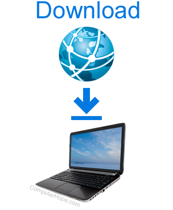 Download from Internet to laptop computer