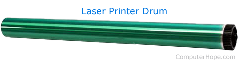 Laser printer drum