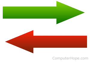 Arrows representing duplex