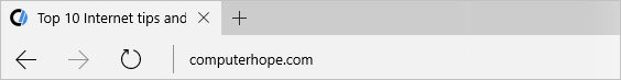 Microsoft Edge address bar in Windows 10