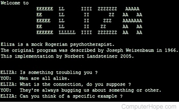 ELIZA example screen