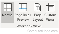 Excel view workbook views