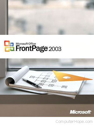 Microsoft Office FrontPage 2003 box.