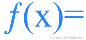 Function of x equals formula.