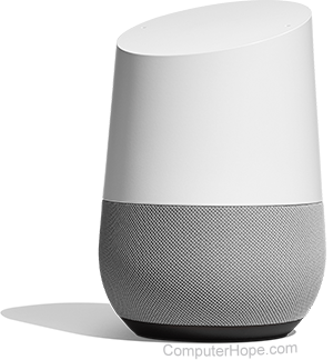 Photo: A Google Home speaker.