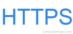 HTTPS in blue lettering.