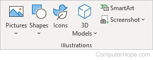 Excel insert illustrations