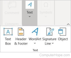 Excel insert text