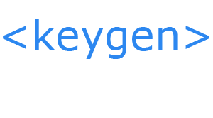 HTML keygen tag