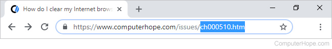 Address bar in Chrome.