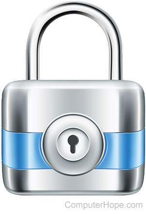 Locked padlock