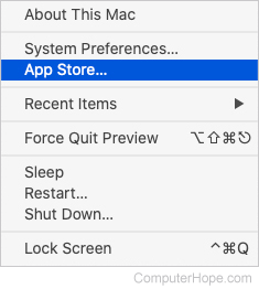 App Store selector