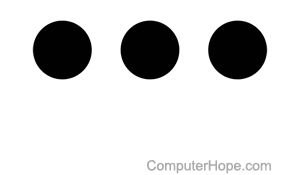 Meatballs (midline horizontal ellipsis) symbol