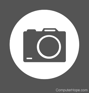 Illustrated digital camera.