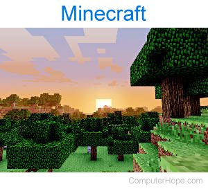 Minecraft game scene