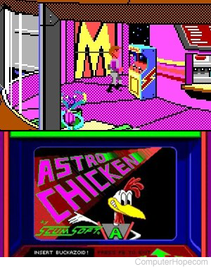 Space Quest III, and its minigame Astro Chicken.