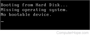 Missing operating system