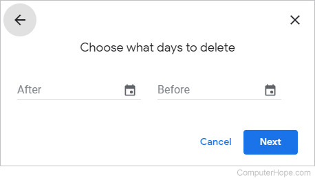 Choose days