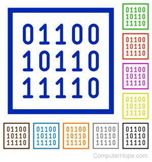 Digital data signal made of 0s and 1s.