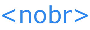 HTML nobr tag