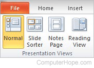 Normal view in PowerPoint