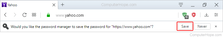 Saving a password in Opera