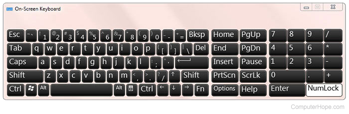 Microsoft Windows 10 on-screen keyboard