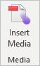 PowerPoint insert media Ribbon option