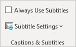 Powerpoint Slide Show Captions & Subtitles