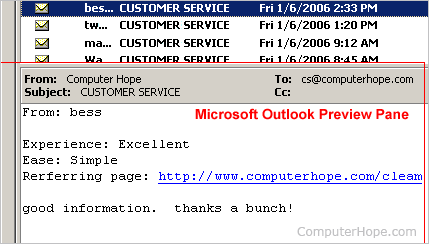 Outlook Preview Pane