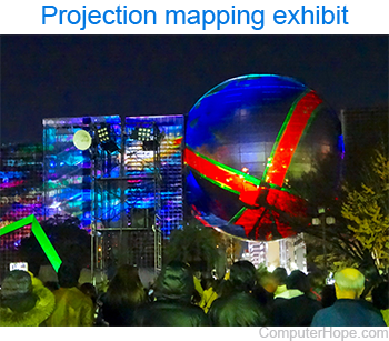 Projection mapping exhibit