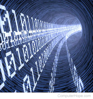 binary numbers in a tunnel