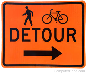 Detour sign