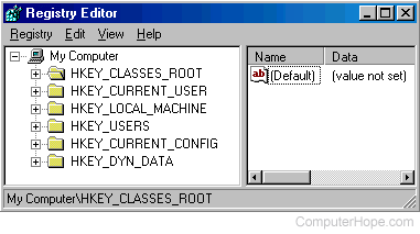 Microsoft Windows 7 and earlier Registry Editor