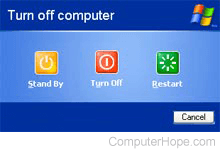 Restart in Windows XP