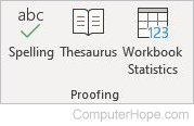 Excel review proofing