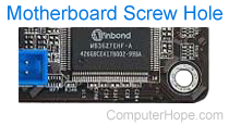 Motherboard screw hole