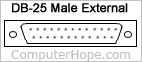 DB-25 male external SCSI connector