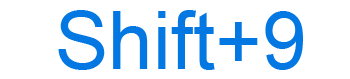 Shift+9 keyboard shortcut