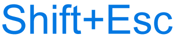 Shift+Esc keyboard shortcut