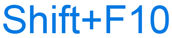 Shift+F10 keyboard shortcut