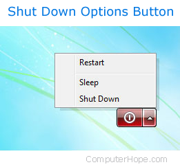 Shut down options