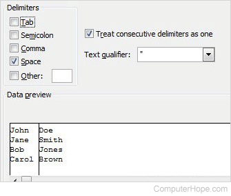 Text to Columns - Delimiters