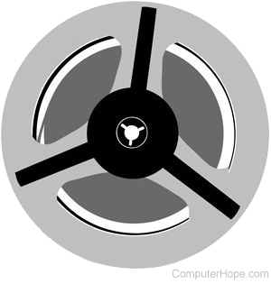 Spool of magnetic data storage tape for a tape drive