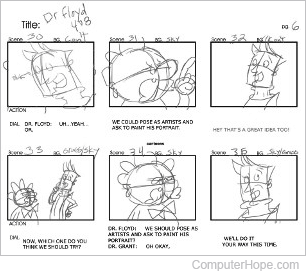 Storyboard sketches