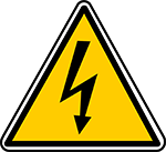 High voltage sign